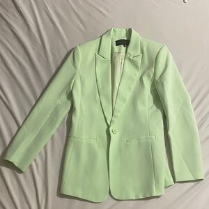 Endless Rose Pastel Mint Single-Button Blazer